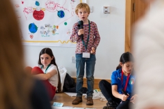 Young assembly member Teddy sharing his ideas on solutions to biodiversity loss