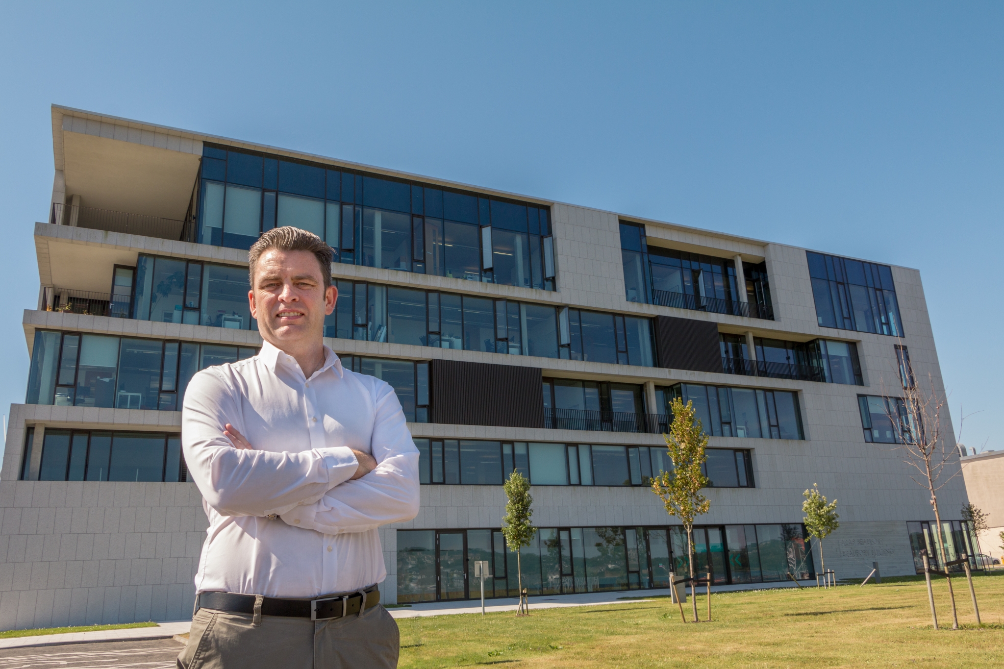 Liam Fitzgerald outside the MaREI Centre. Photo: Daniel Brohan